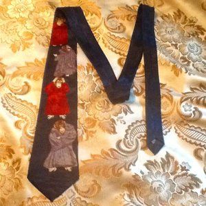 EUC Vintage Four Monkeys No Evil Necktie